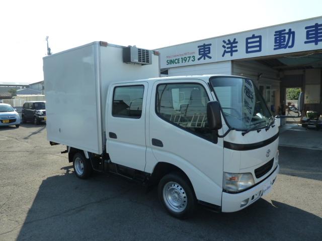 ダイナトラック トヨタ ０ ９ｔ低床ｗキャブ中温冷蔵冷凍車 サイドドア ラッシングレール１段 走行距離７９ ０００ｋｍ ５ｆ ガソリン車 電格ミラー 集中ロック 後部座席パワーウインドウ リースアップ車 和歌山県 ０ ９ｔ低床ｗキャブ中温冷蔵冷凍車 サイドドア