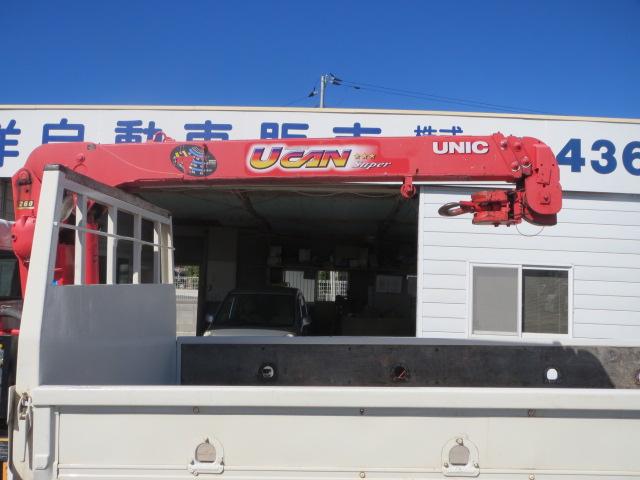 デュトロ 　２ｔ全低床標準ロング　２．６ｔ３段ユニッククレーンフックイン　ラジコン　６速マニュアルミッション　　４，０００ｃｃディーゼルターボ　電格ミラー　集中ロック　ＥＳ　ＥＴＣ　旧レンタカー（44枚目）