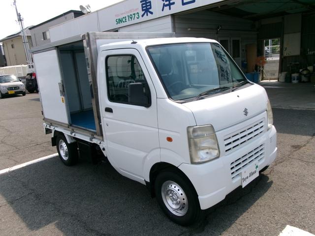 キャリイトラック 　中温冷蔵冷凍車　　左右サイドドア　エアコン　パワステ　５速マニュアルミッショ　リースアップ車（2枚目）
