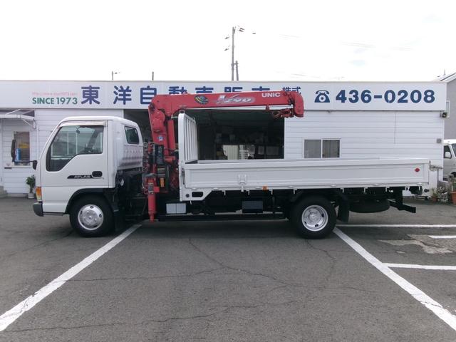 アトラストラック 　３ｔ全低床ワイド超ロング　２．９ｔ３段ユニックフックイン　ラジコン　エアコン　パワステ　パワーウィンドウ　エアーバック　電格ミラー　集中ロック　ＡＴ車　リースアップ車（6枚目）