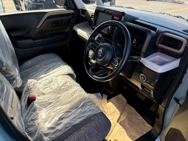 スペーシア ハイブリッドＸ　届出済未使用車／シートヒーター／衝突被害軽減ブレーキ／コーナーセンサー／両側パワスラ／アイドリングストップ／オットマン／ステリングリモコン／電動格納ミラー／フルフラット／バックカメラ／オートライト（30枚目）