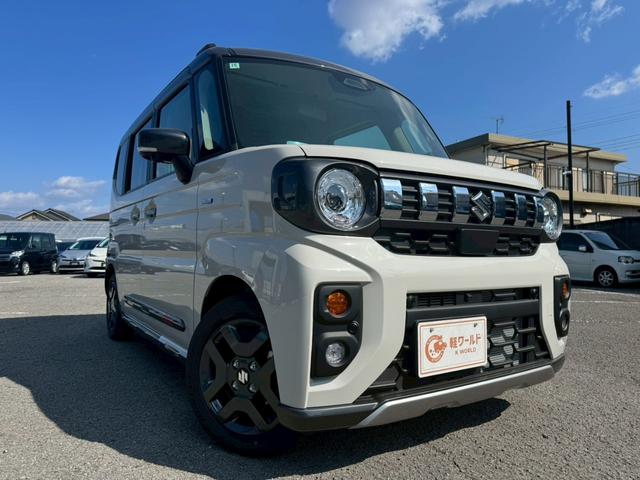 スペーシアギア ハイブリッドＸＺ　グー鑑定書付／届出済未使用車／純９インチナビ／全方位カメラ／衝突軽減ブレーキ／両側パワースライドドア／クルーズコントロール／電子制御パーキングブレーキ／シートヒーター／フルセグＴＶ／Ｂｌｕｅｔｏｏｔｈ（14枚目）