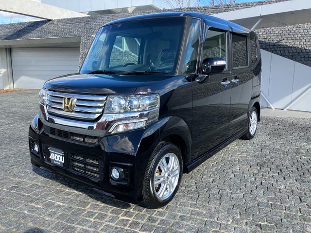 Ｎ－ＢＯＸカスタム Ｇ・Ｌパッケージ　社外ナビ＆地デジ・オートスライドドア・キセノンライト・純正１４ＡＷ・ベンチシート・スマートキー・オートエアコン・ＥＴＣ・フォグ・Ｗエアバッグ・ＡＢＳ（2枚目）