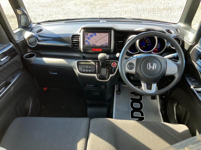 Ｎ－ＢＯＸカスタム Ｇ・Ｌパッケージ　社外ナビ＆地デジ・オートスライドドア・キセノンライト・純正１４ＡＷ・ベンチシート・スマートキー・オートエアコン・ＥＴＣ・フォグ・Ｗエアバッグ・ＡＢＳ（10枚目）