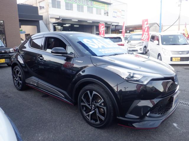 C-HR G ナビ バックカメラ クルーズコントロール 本革巻ステアリング オートライト オートリトラミラー 電動格納ミラー 運転席助手席シートヒーター プッシュスタート スマートキー 直列4気筒DOHC+モーター(36枚目)