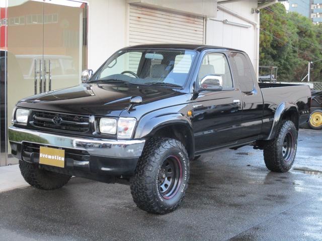 ハイラックススポーツピック エクストラキャブ　ワイド　デイーゼルターボ４ＷＤ　走行７６６００Ｋｍ　ブラックオールペイント　ナビＴＶバックカメラＥＴＣ　デイトナホイル　ＢＦグットリッチＡＴ　ＵＳリアバンパー（7枚目）