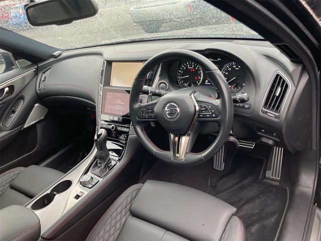 スカイライン 400R 黒革シート・ドラレコ・サンルーフ・シートメモリー・BOSEスピーカー・レッドキャリパー・フロントエアロ・クリアランスソナー・全周囲カメラ・ナビ・TV・オートライト・LEDヘッドランプ・シートヒーター(34枚目)