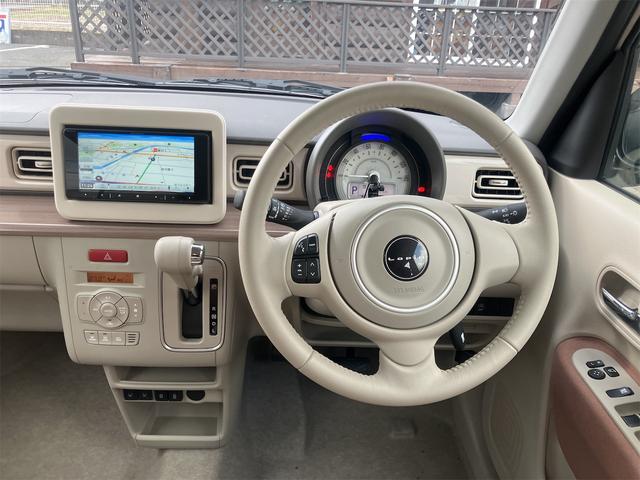 アルトラパン X 社外7インチフルセグナビ・クリアランスソナー・レーンアシスト・衝突被害軽減システム・オートライト・LEDヘッドランプ・スマートキー・アイドリングストップ・シートヒーター・ベンチシート・CVT(3枚目)