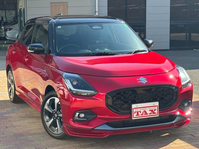 スイフト ハイブリッドMZ 1オーナー 赤黒ツートン フロントエアロ 9型ディスプレイオーディオ AppleCarPlay オートエアコン LEDヘッドライト 前席シートヒーター デュアルセンサーブレーキサポート2 16AW(4枚目)
