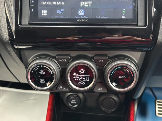 スイフトスポーツ ベースグレード 6速MT 新品ディスプレイオーディオ AppleCarPlay オートエアコン LEDヘッドライト 運転席シートヒーター 衝突軽減ブレーキ 車線逸脱警報 クリアランスソナー RCC 17inchAW(36枚目)