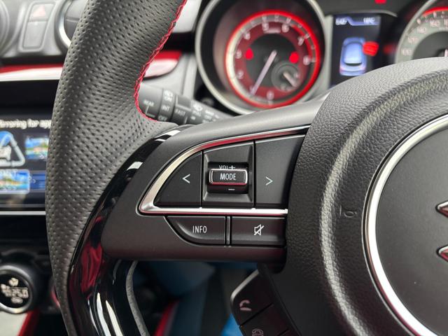 スイフトスポーツ ベースグレード 6速MT 新品ディスプレイオーディオ AppleCarPlay オートエアコン LEDヘッドライト 運転席シートヒーター 衝突軽減ブレーキ 車線逸脱警報 クリアランスソナー RCC 17inchAW(40枚目)