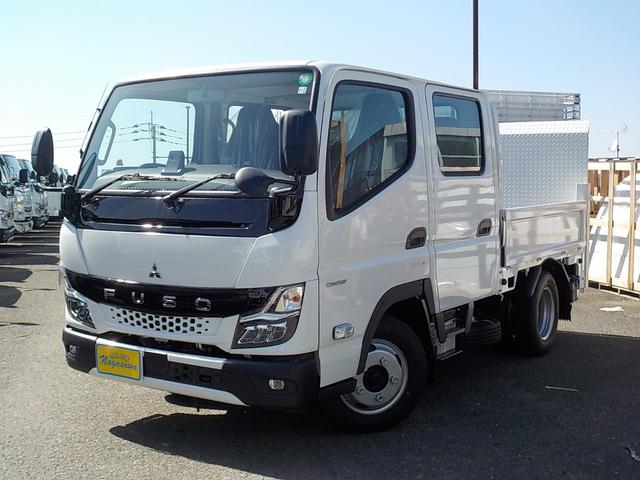 2t全低床ダブルキャブ 垂直パワーゲート600kg付 三菱キャンター陸送費用半額キャンペーン実施中!衝突被害軽減ブレーキ 車線逸脱警報装置 車輌安定性制御装置搭載車 スマートキー LEDヘッドランプ(2枚目)