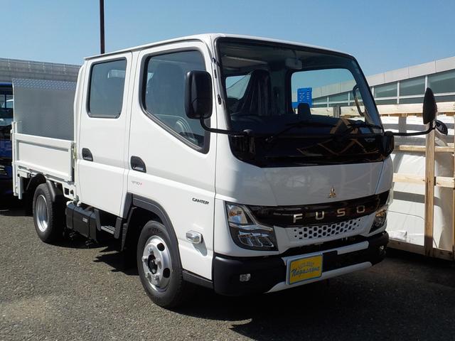 2t全低床ダブルキャブ 垂直パワーゲート600kg付 三菱キャンター陸送費用半額キャンペーン実施中!衝突被害軽減ブレーキ 車線逸脱警報装置 車輌安定性制御装置搭載車 スマートキー LEDヘッドランプ(4枚目)