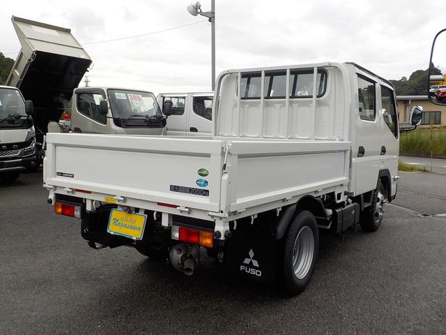 キャンター 　２ｔＷキャブ　全低床　リアビューモニター　スマートキー　リアヒーター　衝突被害軽減ブレーキ　車線逸脱警報装置　車両安定性制御装置　ゴムマット　ドアバイアー（7枚目）