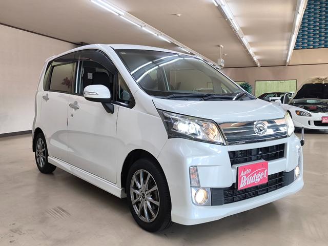 ムーヴ カスタム　ＲＳ　禁煙車　ターボ車　取説保証書　スペアキー　ナビ　フルセグＴＶ　ＨＩＤヘッドライト　社外１４ＡＷ　プッシュスタート　スマートキー　ＥＴＣ　盗難防止システム　衝突安全ボディ　電動格納ミラー　ＡＢＳ（3枚目）