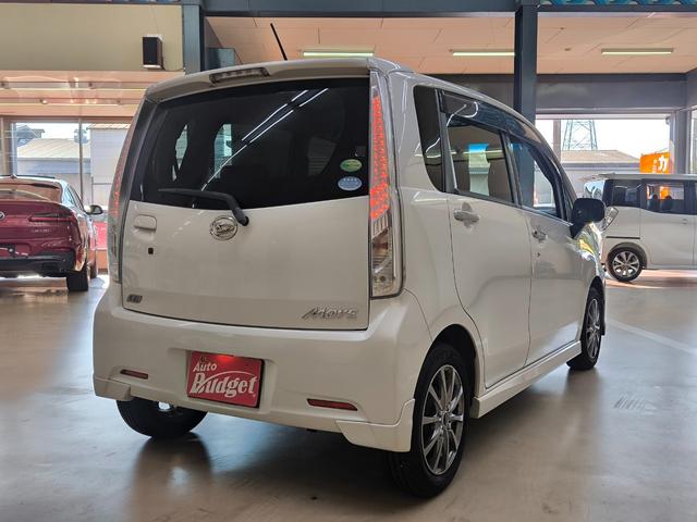ムーヴ カスタム　ＲＳ　禁煙車　ターボ車　取説保証書　スペアキー　ナビ　フルセグＴＶ　ＨＩＤヘッドライト　社外１４ＡＷ　プッシュスタート　スマートキー　ＥＴＣ　盗難防止システム　衝突安全ボディ　電動格納ミラー　ＡＢＳ（5枚目）