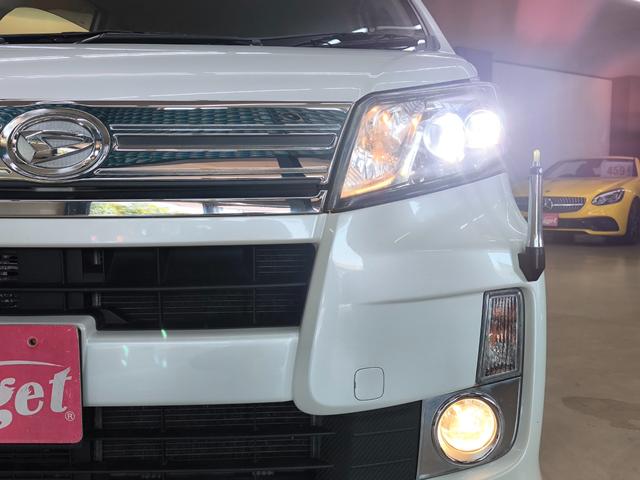 ムーヴ カスタム　ＲＳ　禁煙車　ターボ車　取説保証書　スペアキー　ナビ　フルセグＴＶ　ＨＩＤヘッドライト　社外１４ＡＷ　プッシュスタート　スマートキー　ＥＴＣ　盗難防止システム　衝突安全ボディ　電動格納ミラー　ＡＢＳ（10枚目）