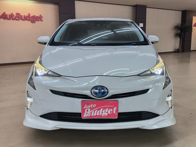 プリウス S 禁煙車 車検R9年3月 プリクラッシュシステム 純正ナビ バックカメラ フルセグTV LEDヘッドライト クルーズコントロール レーンキープアシスト エアロ ETC 盗難防止システム 純正AW(2枚目)