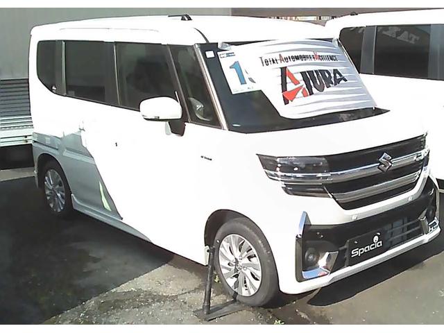 スペーシアカスタム ハイブリッドGS スマートキー 片側電動スライドドア 横滑り防止装置 アイドリングストップ 運転席シートヒーター オートエアコン 電動格納ミラー UVカットガラス(14枚目)