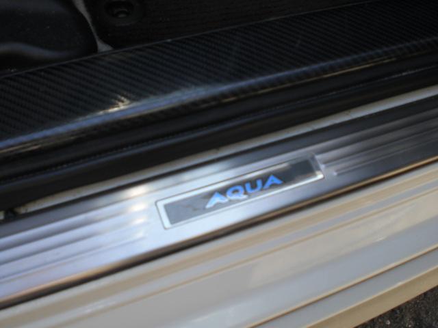 アクア G G’s 純正SDナビ GS専用エアロ 衝突安全ボディー ハーフレザーシート プッシュスタート 車内足元ブルーライト 社外センター出しWマフラー(20枚目)