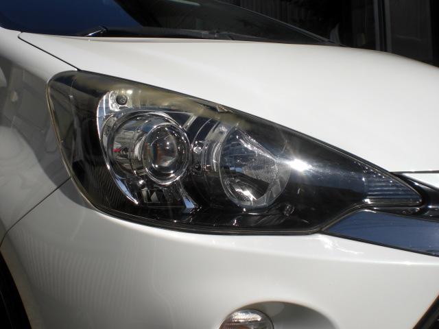 アクア G G’s 純正SDナビ GS専用エアロ 衝突安全ボディー ハーフレザーシート プッシュスタート 車内足元ブルーライト 社外センター出しWマフラー(22枚目)