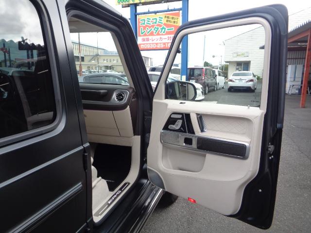 Gクラス G63 マットブラック 純正ナビ BT 全方位カメラ メモリーツキパワーシート シートヒーター ベンチレーション サンルーフ ETC ブルメスターサウンド 本革シート 電動パーキング(35枚目)