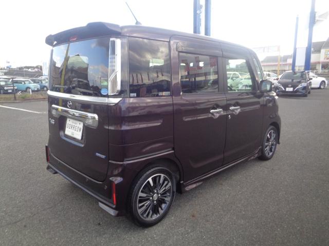 フレアワゴンカスタムスタイル ハイブリッドXS フルセグナビ DVD BT 両側パワスラ シートヒーター ハーフレザー ブレーキサポート スマートキー×2 LEDオートヘッド クリアランスソナー 純正AW プッシュスタート(8枚目)