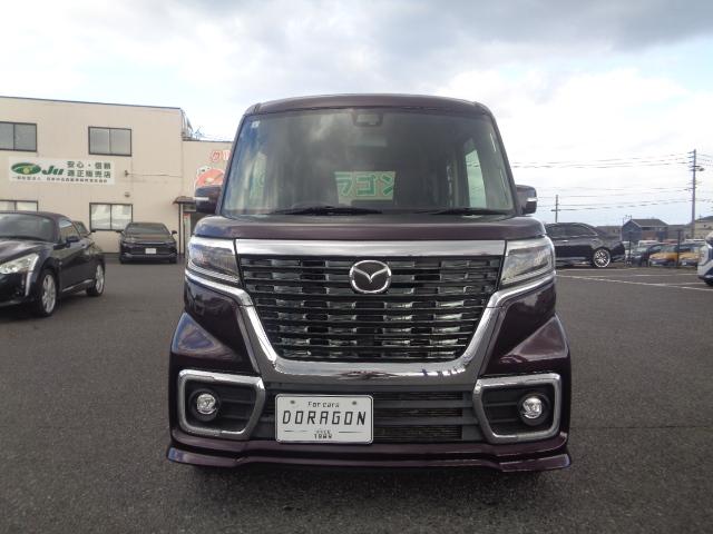 フレアワゴンカスタムスタイル ハイブリッドXS フルセグナビ DVD BT 両側パワスラ シートヒーター ハーフレザー ブレーキサポート スマートキー×2 LEDオートヘッド クリアランスソナー 純正AW プッシュスタート(12枚目)