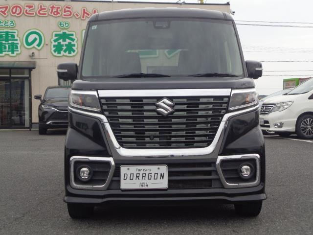 スペーシアカスタム ハイブリッドXS フルセグナビ DVD BT 全方位カメラ 両側パワスラ シートヒーター HUD ETC ブレーキサポート LEDオートヘッド ハーフレザー スマートキー×2 パーキングソナー ステリモ 純正AW(9枚目)