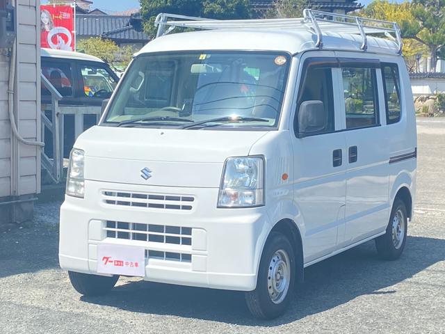 スクラム ＰＡ　キッチンカー　移動販売　２層シンク　給水ポンプ　室内電源コンセント　左＆後ろ販売窓口　販売カウンター　販売パラソルたて　販売室仕切り　ルーフキャリア　ＥＴＣ　走行７．２万キロ　車検２年（2枚目）
