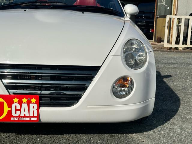 コペン アクティブトップ 車検2年付 電動オープン レッド革シート 両席シートヒーター 社外アルミホイール ETC DVD CD ブラックレザー ツインドリンクホルダー(5枚目)