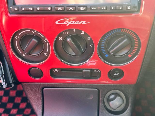 コペン アクティブトップ 車検2年付 電動オープン レッド革シート 両席シートヒーター 社外アルミホイール ETC DVD CD ブラックレザー ツインドリンクホルダー(27枚目)