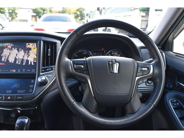 クラウンハイブリッド アスリートS 純正ディスプレイ パノラミックビュー サンルーフ セーフティセンス クリアランスソナー シートベンチレーション ステアリングヒーター オートエアコン LEDヘッドライト パワーシート LDA クルコン(9枚目)