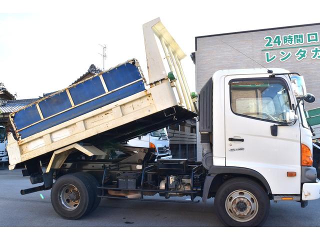 ヒノレンジャー 4トンダンプ・4tダンプ・6速マニュアル・6MT・左電動格納ミラー・荷台フックピン・電動コボレーン(7枚目)