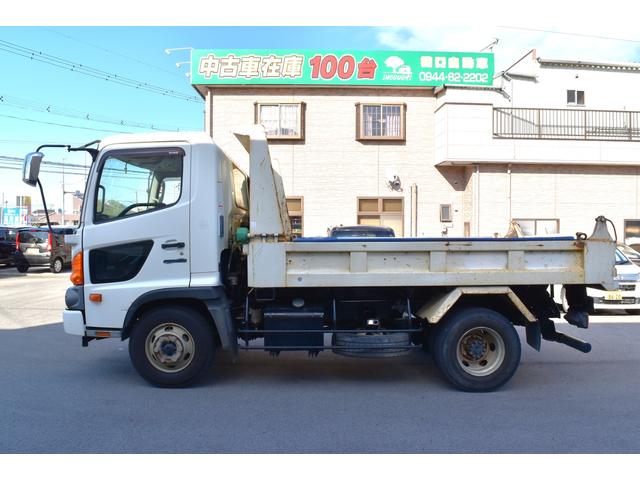 ヒノレンジャー 4トンダンプ・4tダンプ・6速マニュアル・6MT・左電動格納ミラー・荷台フックピン・電動コボレーン(16枚目)