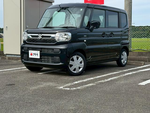 スペーシア ハイブリッドG 両側スライドドア クリアランスソナー 衝突被害軽減システム オートライト LEDヘッドランプ スマートキー アイドリングストップ 電動格納ミラー ベンチシート CVT 盗難防止システム ABS ESC(2枚目)