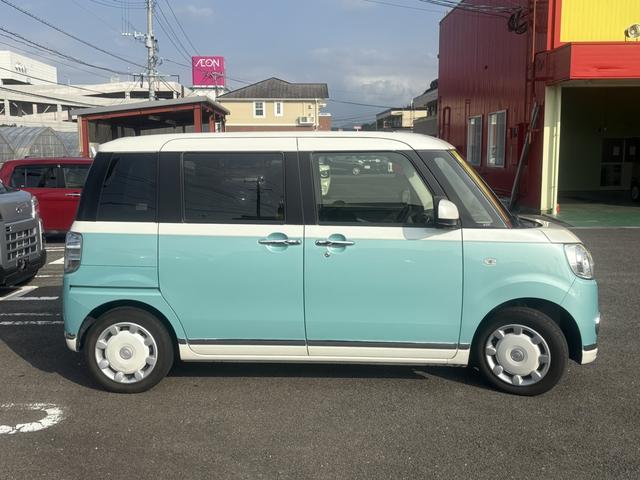 ムーヴキャンバス Xブラックインテリアリミテッド SAIII ドライブレコーダー 全周囲カメラ 両側電動スライドドア クリアランスソナー 衝突被害軽減システム オートマチックハイビーム スマートキー アイドリングストップ 電動格納ミラー ベンチシート CVT(4枚目)