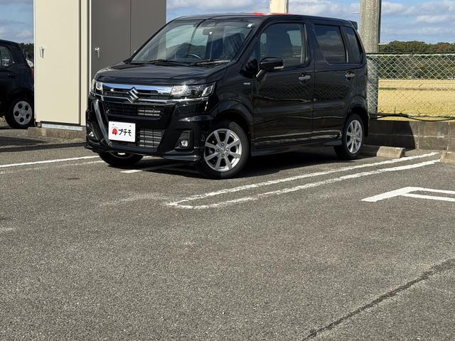 ワゴンＲカスタムＺ ハイブリッドＺＸ　クリアランスソナー　オートクルーズコントロール　レーンアシスト　衝突被害軽減システム　オートライト　ＬＥＤヘッドランプ　スマートキー　アイドリングストップ　電動格納ミラー　シートヒーター　ベンチシート（2枚目）