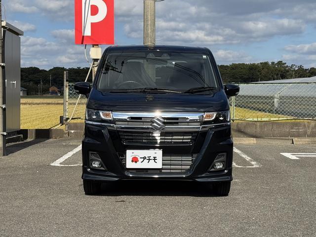 ワゴンＲカスタムＺ ハイブリッドＺＸ　クリアランスソナー　オートクルーズコントロール　レーンアシスト　衝突被害軽減システム　オートライト　ＬＥＤヘッドランプ　スマートキー　アイドリングストップ　電動格納ミラー　シートヒーター　ベンチシート（3枚目）