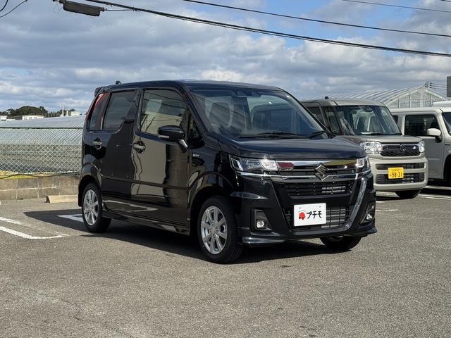 ワゴンＲカスタムＺ ハイブリッドＺＸ　クリアランスソナー　オートクルーズコントロール　レーンアシスト　衝突被害軽減システム　オートライト　ＬＥＤヘッドランプ　スマートキー　アイドリングストップ　電動格納ミラー　シートヒーター　ベンチシート（4枚目）