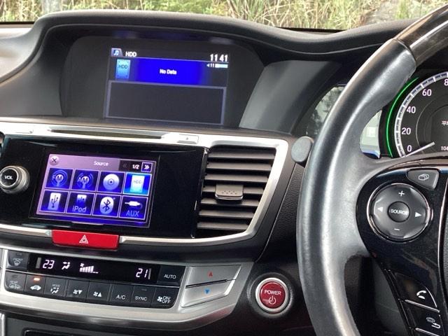 アコードハイブリッド EX HDDナビ 電動シート ETC リヤカメラ 衝突軽減システム 盗難防止装置 パワーウィンドウ ワンセグ オートエアコン ナビTV パワーステアリング キーフリー アイドリングストップ ABS 横滑防止(2枚目)