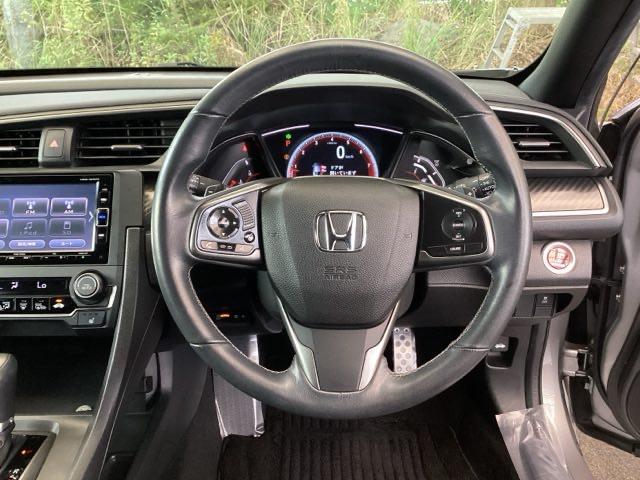 シビック ハッチバック ホンダセンシングレス 純正ナビ 盗難防止装置 Bモニター 横滑防止 シートヒーター付き LEDライト フルセグTV スマートキー AAC ナビ・TV ドラレコ サイドカーテンエアバック ETC ABS(15枚目)