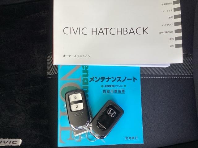 シビック ハッチバック ホンダセンシングレス 純正ナビ 盗難防止装置 Bモニター 横滑防止 シートヒーター付き LEDライト フルセグTV スマートキー AAC ナビ・TV ドラレコ サイドカーテンエアバック ETC ABS(22枚目)