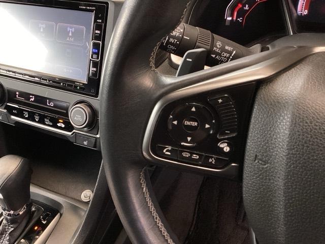 シビック ハッチバック ホンダセンシングレス 純正ナビ 盗難防止装置 Bモニター 横滑防止 シートヒーター付き LEDライト フルセグTV スマートキー AAC ナビ・TV ドラレコ サイドカーテンエアバック ETC ABS(43枚目)