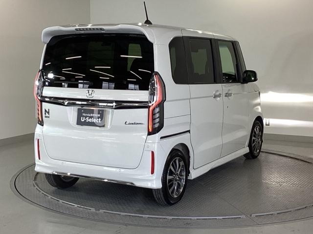 N-BOXカスタム L 純正メモリーナビ ドラレコ リアカメラ 両席エアバック 左右電動スライドドア Bモニタ ブレーキサポート セキュリティー LEDランプ キーレスエントリー 記録簿 SRS 横滑り防止機能 スマートキ(8枚目)