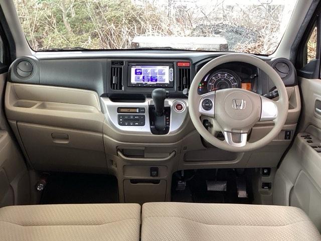 Ｎ－ＷＧＮ Ｇ・Ｌパッケージ　ナビ　Ｒカメラ　ブルートゥース　ワンセグＴＶ　エコアイドル　横滑り防止機能　スマ－トキ－　盗難防止　ＡＡＣ　ＥＴＣ　ベンチシート　パワーウィンドウ　ＤＶＤ再生　エアバック　ＡＢＳ　Ｗエアバッグ（2枚目）