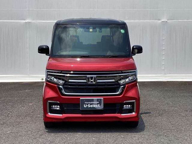 N-BOXカスタム L メモリーナビ ドラレコ ETC Pソナー 禁煙 サイドエアバッグ ナビTV Aストップ シートヒータ ベンチシート 点検記録簿 キーフリーシステム LEDライト リアカメ クルーズコントロール AC(6枚目)