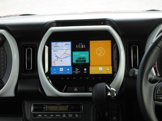 ハスラー ＨＹＢＲＩＤ　Ｘターボ　２型／ＬＥＤヘッドランプ／サポカー　全方位モニター付メモリーナビ　衝突安全ボディ　衝突被害軽減システム　アイドリングストップ　プッシュスタート　オートエアコン　本革ステアリング　盗難防止システム（12枚目）