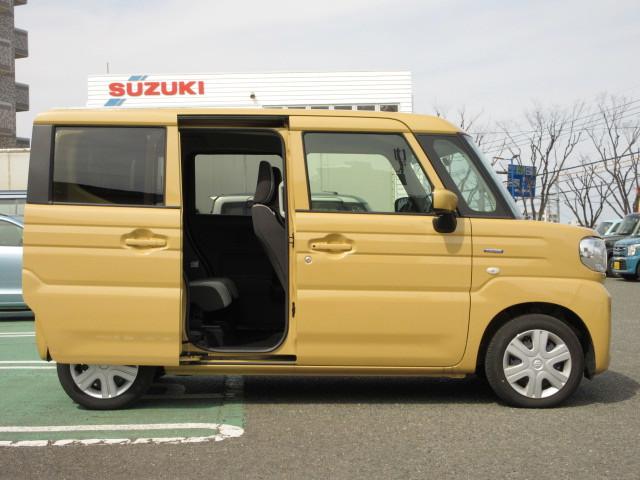 スペーシア ＨＹＢＲＩＤ　Ｇ／後席両側スライドドア／サポカー　衝突安全ボディ　衝突被害軽減システム　アイドリングストップ　プッシュスタート　オーディオレス　オートライト　シートヒーター　オートエアコン　盗難防止システム（6枚目）