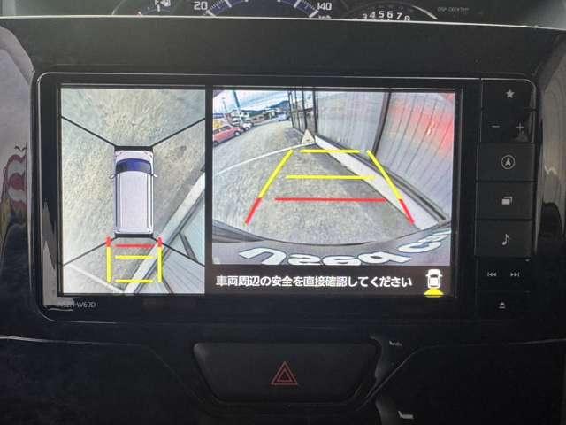 タント カスタムRS トップエディションSAIII 禁煙車 両側電動スライドドア ナビ Bluetooth フルセグTV DVD再生 全周囲カメラ 純正アルミ 衝突軽減ブレーキ 障害物センサー オートマチックハイビーム(7枚目)